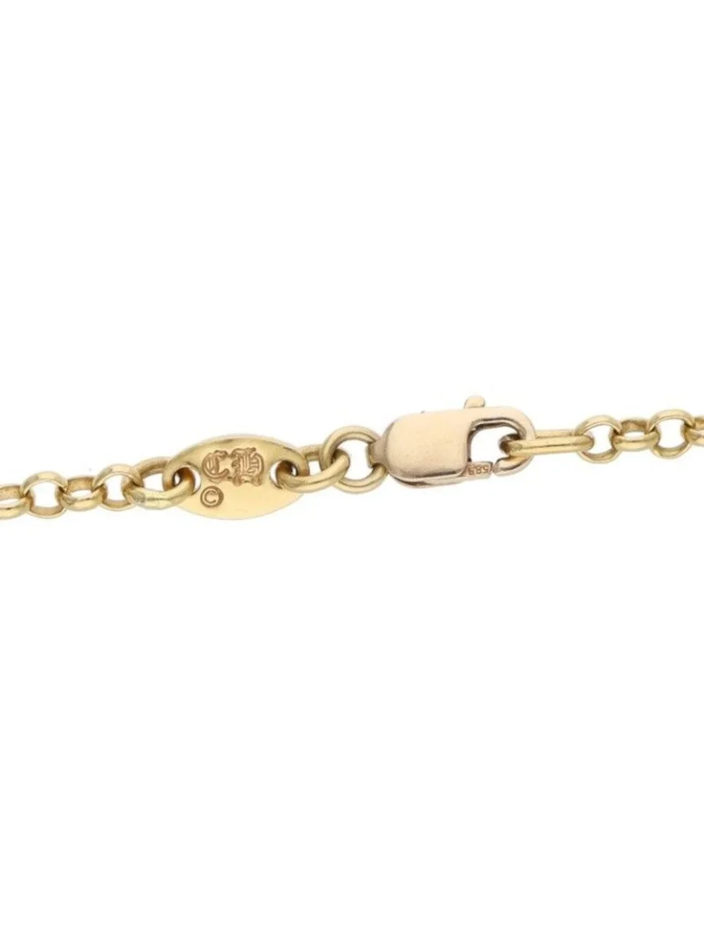 Chrome Hearts 22k Neckchain Roll Chain Gold Necklace